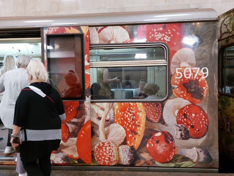 Create meme: food , watercolor train in the Moscow metro, aquarelle - named train of the Moscow metro