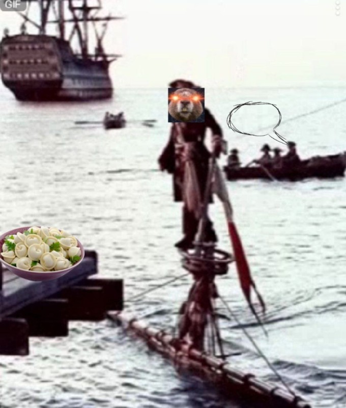 Create meme: Jack Sparrow , Jack Sparrow on a sinking boat, Captain Jack Sparrow docks