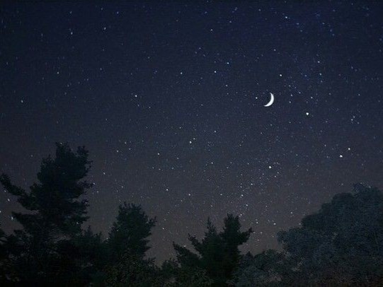 Создать мем: луна звезды, ночное небо и луна, ночное небо без луны