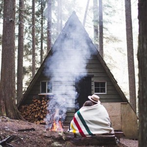 Create meme: a tent in the woods, hut