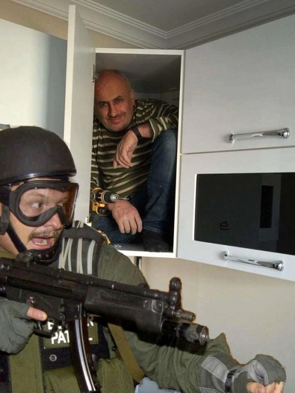 Create meme: man hiding from the special forces, special forces meme, special forces 