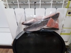 Create meme: the technology of sous vide, chum salmon fillet vacuum, photo fish trout frozen