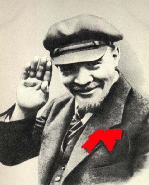 Create meme: a postcard with Lenin, Lenin, Vladimir Ilyich smiling, Lenin