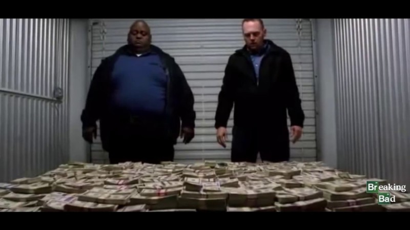 Create meme: breaking bad , in all serious money, the rich lie on the money