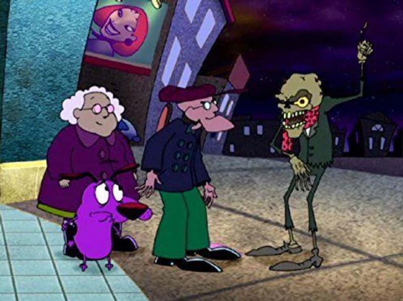 Create meme: courage is a cowardly dog, courage the cowardly dog 1999, Courage the cowardly dog animated series grandfather