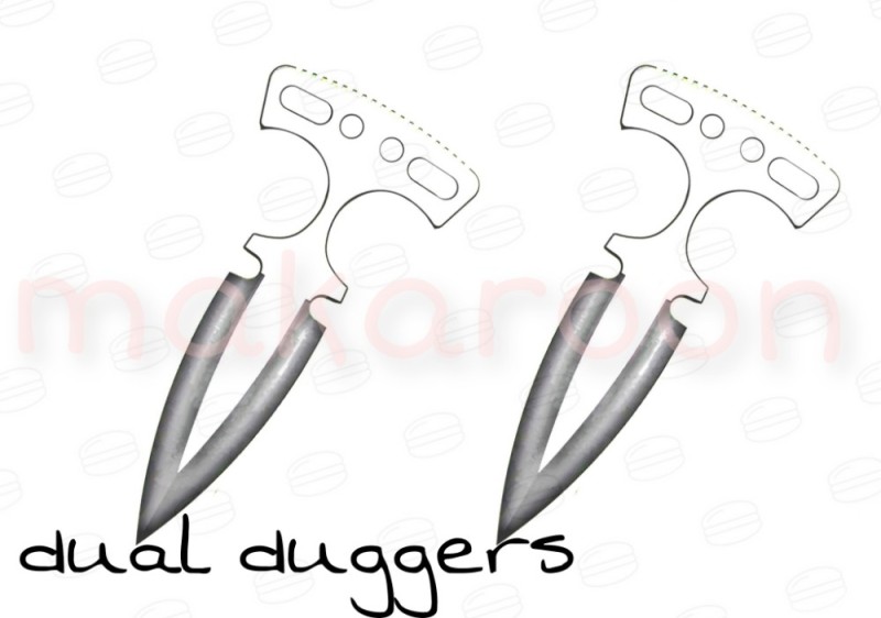 Create meme: shadow tychkovye knives drawing, knife push-dagger drawing, poke knives harmony standoff 2