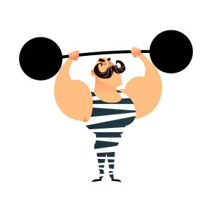 Create meme: weightlifter, raises the bar, strongman