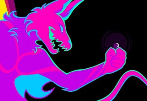 Создать мем: neon neon, фиолетовый лев арт, персонаж