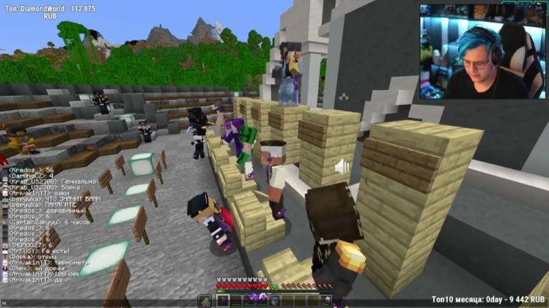 Create meme: sp 5 minecraft, The five of Minecraft, minecraft griefer school