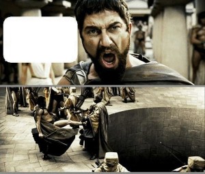 Create meme: this is Sparta, king Leonidas