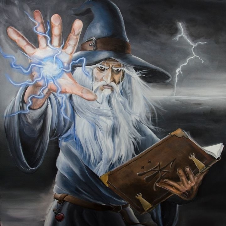 Create meme: magician and wizard, wizard art fantasy, the evil wizard