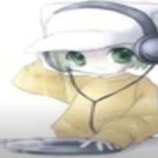 Create meme: anime dj, Anime DJ with headphones, anime dj