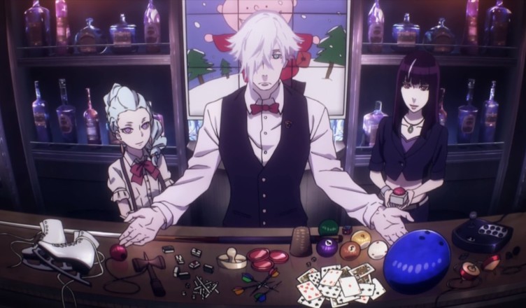 Create meme: deadly billiards, anime death parade, anime novelties