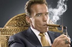 Create meme: Arnie, cigar, Arnold Schwarzenegger