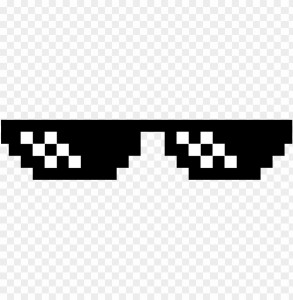 Create meme: pixel points on a transparent background, black pixel glasses, pixel glasses without background