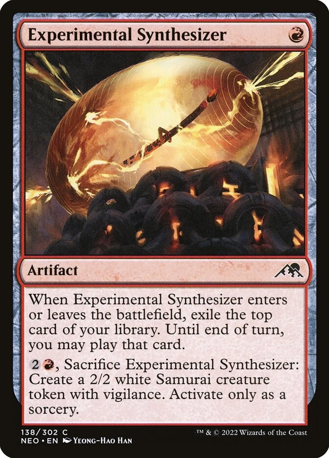 Создать мем: experimental synthesizer mtg, mtg card, mtg карты урон 2.5