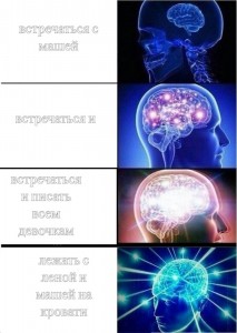 Создать мем: expanding brain meme, expanding brain, expanding brain me