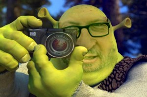 Create meme: Shrek cringe compilation, Shrek with a camera, king Shrek