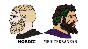 Create meme: nordic / mediterranean, Picture, nordic race meme