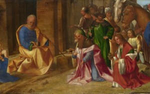 Create meme: Giorgione's shepherds, adoration of the magi, the adoration of the kings