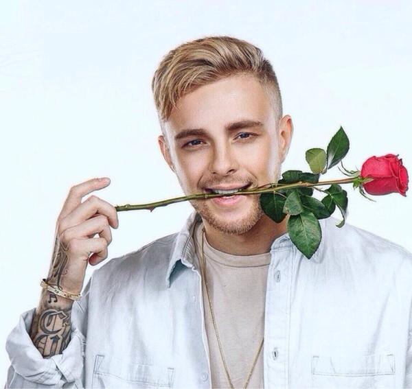 Create meme: Egor Creed with a rose in his teeth, Egor Krid rose, Egor Krid bachelor