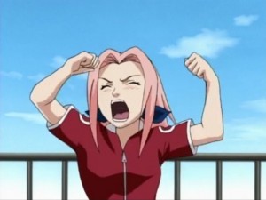 Create meme: Sakura Haruno at age 13, tsunade and Sakura, Sakura Haruno screenshots
