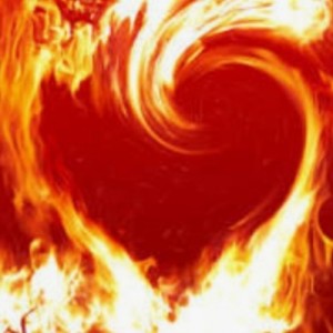 Create meme: love the fire, burning heart, fire
