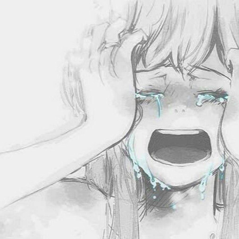 Создать мем: аниме плачет девушка, девушка плачет рисунок карандашом, плачущие аниме девушки