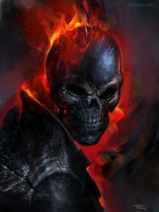 Create meme: mug Ghost rider, ghost rider devil, skull pictures Ghost rider