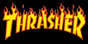 Создать мем: thrasher logo, огонь трешер, thrasher