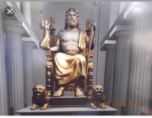 Create meme: zeus heykeli, Zeus statue Wallpaper, the statue of Zeus at Olympia pictures