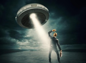 Create meme: alien abduction art, time travel, UFO