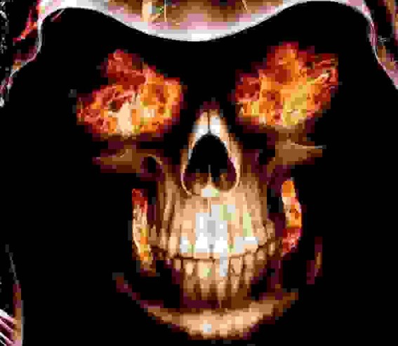 Create meme: cool skulls, flaming skull, skull on fire 