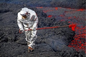 Create meme: the eruption of the volcano, Tolbachik volcano, volcanologist