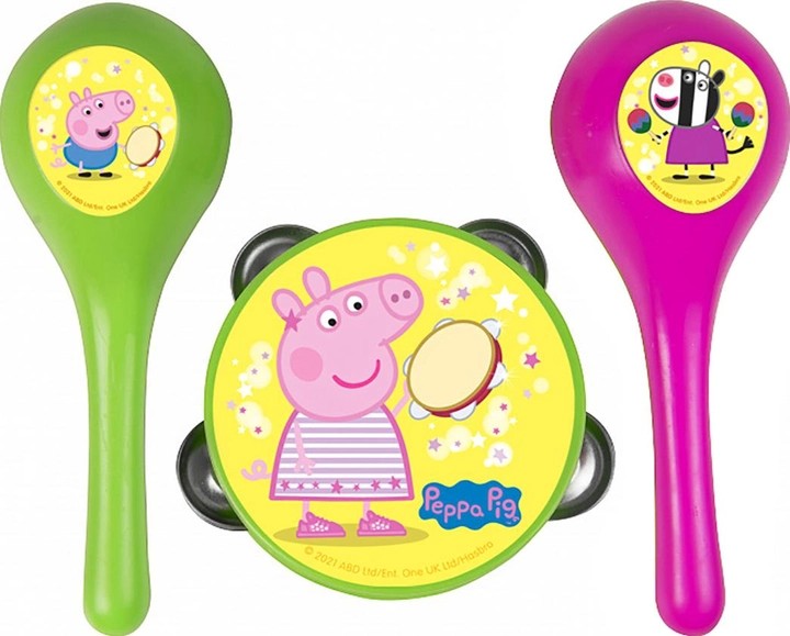 Создать мем: игрушка музыкальная маракас, набор музыкальных инструментов peppa pig, маракасы и бубен свинка пеппа