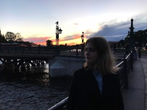 Create meme: Moscow bridge dawn, the street lights of St. Petersburg, Christina Lukyanova
