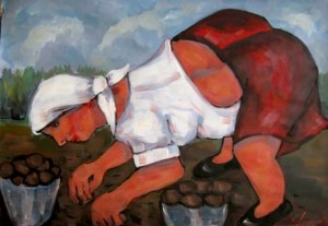 Create meme: Stoyan Sotirov artist, potatoes in painting, potatoes painting