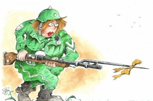 Создать мем: 23 февраля карикатура, армейский юмор, армейские карикатуры