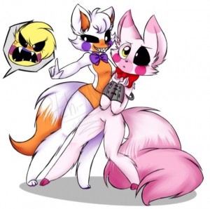 Create meme: the mangle, fnaf the mangle and lovit