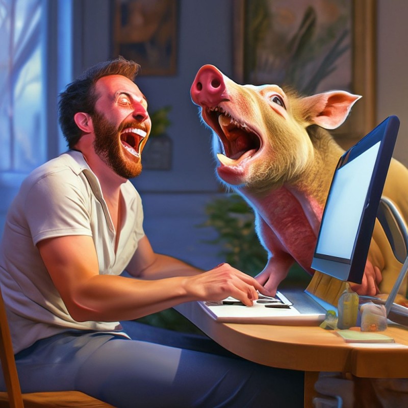 Create meme: pig , funny pig, funny pig