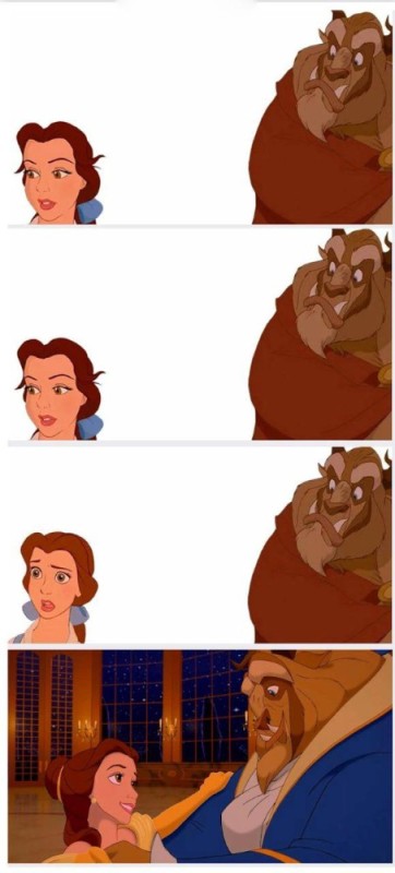 Create meme: beauty and the beast disney, beauty is a monster, The disney monster