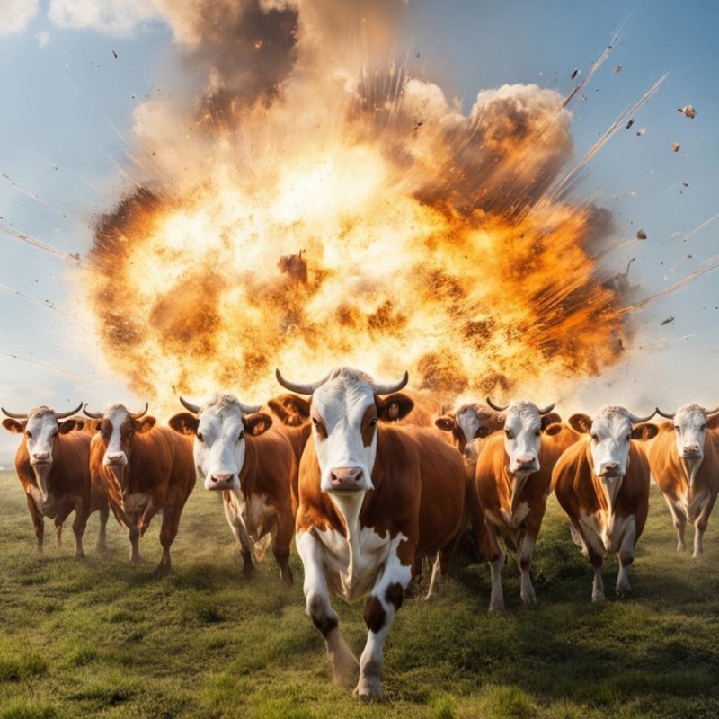 Create meme: cow , cows herd, breeding heifers of the red-mottled breed