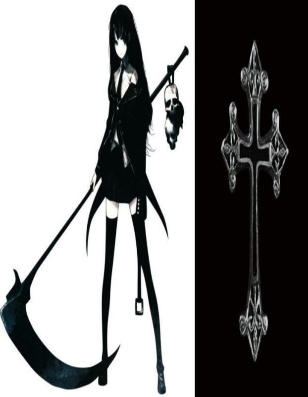 Create meme: katana from black rock shooter, death scythe black rock shooter, Gothic drawings