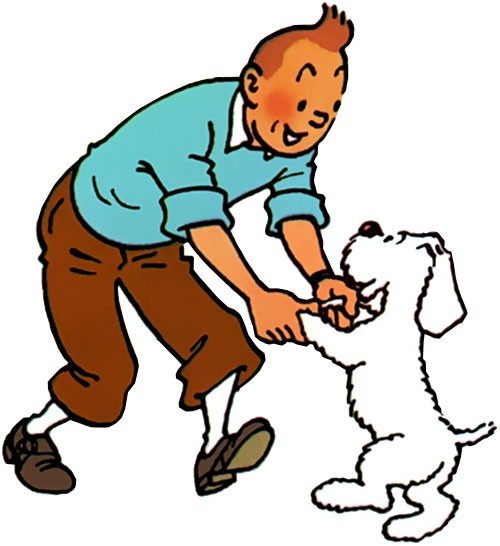 Создать мем: приключения тинтина нестор, собака, ytintin et milou