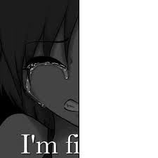 Создать мем: плачущая девушка, аниме девушки плачущие с разбитым сердцем, аниме i'm fine