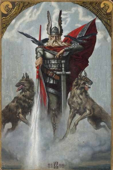 Create meme: Konstantin Vasiliev Valkyrie, Odin (mythology) German-Scandinavian gods, the Scandinavian gods