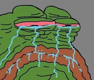 Create meme: pepe cry, Pepe the frog is crying, toad meme