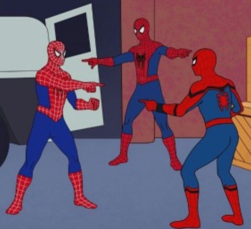 Create meme: 3 spider-man meme, spider man and spider man meme, meme 2 spider-man