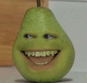 Create meme: pear annoying, Annoying orange, annoying orange x pear