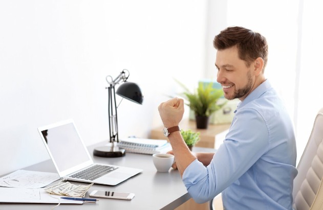 Create meme: male , a successful businessman, A man is sitting in the office